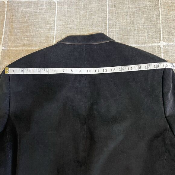 Lauren Ralph Lauren Corduroy Blazer Sport Coat Black Elbow Patches Men’s 43R - Picture 7 of 10